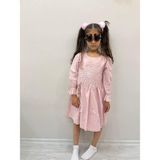 Capella Bebe Kız Çocuk Dantel Işlemeli Çiçek Desenli Kolu Fırfır Detaylı Elbise Kız Çocuk Bayramlık Elbise - 00406 Pembe - 7 Yaş
