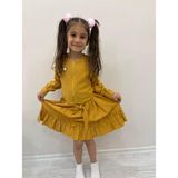 Capella Bebe Kız Çocuk Hardal Sarısı Ceketli Fermuarlı Yazlık Ikili Takım Kız Çocuk Ceketli Yazlık Elbise Bayramlık Elbise Modelleri - 8 Yaş