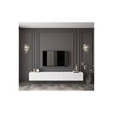 Capella Country Beyaz Mdf 5 Kapaklı Duvara Monte 200 Cm Tv Ünitesi
