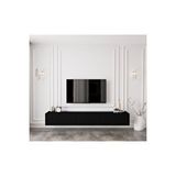 Capella Country Siyah Mdf 5 Kapaklı Duvara Monte 200 Cm Tv Ünitesi