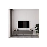 Capella Gri Mdf Country 4 Kapaklı Ahşap Ayaklı 160 Cm Tv Ünitesi