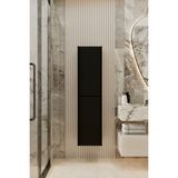 Capella Kumtaşı Mdf Çok Amaçlı Banyo Dolabı 138X34 cm - Siyah