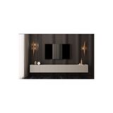 Capella Mdf 6 Kapaklı Duvara Monte (120 Cm X 2 Adet) 240 Cm Tv Ünitesi Bej