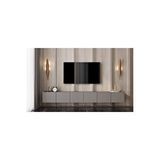 Capella Mdf 6 Kapaklı Duvara Monte (120 Cm X 2 Adet) 240 Cm Tv Ünitesi Gri