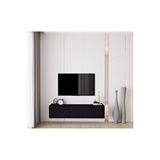 Capella Siyah Country Mdf 3 Kapaklı Duvara Monte 140 Cm Tv Ünitesi