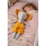 Capella Toys Oyuncak Bebek Bez Bebek Fil Pofi El Yapımı %100 Pamuk Oyun ve Uyku Arkadaşı Hediye Kutulu