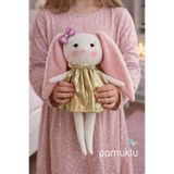CAPELLA TOYS Oyuncak Bebek El Yapımı %100 Pamuk Bez Bebek Oyun ve Uyku Arkadaşı Tavşan Tofi Hediye Kutulu