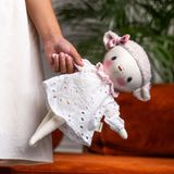CAPELLA TOYS Oyuncak Bebek Kuzu Moli El Yapımı %100 Pamuklu Naturel Bez Bebek Hediye Kutulu