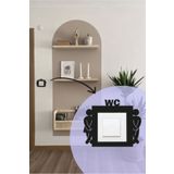 Capellawoodworks Ahşap Priz Süsü Anahtar Çerçeve Süsü Wc
