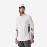 Caperlan UV Korumalı Kapüşonlu Tişört - Balıkçılık - 50+ - Gri - 500