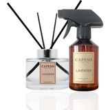 Capeso Lavender Lavanta Kokulu Oda Kokusu Seti 150 ml Çubuklu Oda Kokusu + 250 ml Oda Spreyi