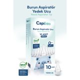 Capiboo Bebek Burun Aspiratör Yedek Ucu 10 Adet Tüm Markalar ile Uyumlu