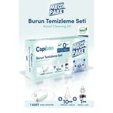 Capiboo Burun Temizleme Seti MEGA PAKET Burun Temizleme Aspiratörü, 10 Yedek Uç ve Burun Temizleme Şırıngası