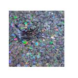 Capital 100ml Epoksi Chunky Gümüş Holografik Slime Reçine Nailart Tırnak Yüz Vücut Makyaj Simi Glitter