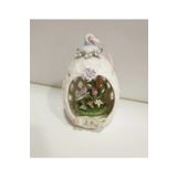 Capodimonte Çiçekli Porselen Dekoratif Biblo 11x5cm, fiyonklu