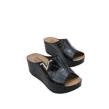 Capone 6145 Kadın Platform V Toka Terlik Siyah 39