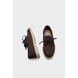 Capone Outfitters Camila Kadın Loafer Kahverengi Suni Deri Günlük Ayakkabı Düz Taban ile Rahat Kullanım