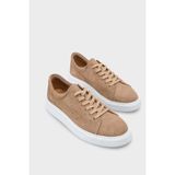 Capone Outfitters Chaim Hakiki Deri Erkek Günlük Şık Spor Ayakkabı Sneaker - Kum