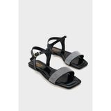 Capone Outfitters Chantal Kadın Sandalet - Siyah - Rugan