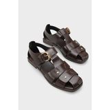 Capone Outfitters Claude Gladyatör Kadın Sandalet - Kahve