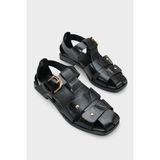 Capone Outfitters Claude Gladyatör Kadın Sandalet - Siyah
