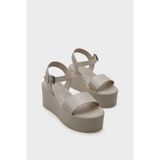 Capone Outfitters Donna Platform Tek Bantlı Kadın Sandalet - Bej