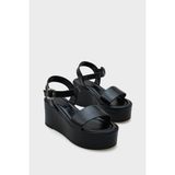 Capone Outfitters Donna Platform Tek Bantlı Kadın Sandalet - Siyah