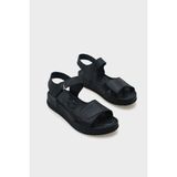Capone Outfitters Emily Deri Konfor Anatomik Kadın Sandalet - Siyah