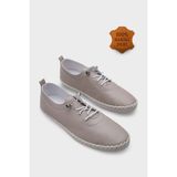 Capone Outfitters Fina Hakiki Deri Soft Konfor Tabanlı Kadın Sneaker - Açık Vizon