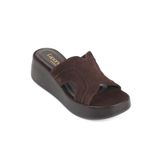 Capone Outfitters Hakiki Deri Süet Dolgu Topuklu Kadın Sandalet