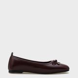 Capone Outfitters Hana Trend Kırışık Desen Kadın Babet - Bordo