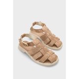 Capone Outfitters Jennifer Gladyatör Kadın Sandalet - Vizon Süet