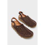 Capone Outfitters Meghan Hakiki Deri Soft Konfor Kadın Sandalet - Koyu Kahve