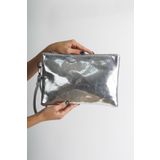 Capone Outfitters Paris Kadın Clutch Portföy Gümüş Çanta