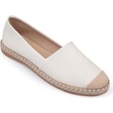 Capone Outfitters Pasarella Cilt Kadın Espadril - Beyaz