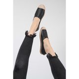 Capone Outfitters Pasarella Cilt Kadın Espadril - Siyah