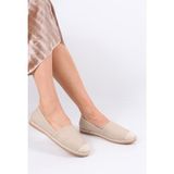 Capone Outfitters Pasarella Cilt Kadın Espadril - Vizon