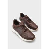 Capone Outfitters Ramsey Hakiki Deri Erkek Günlük Şık Spor Ayakkabı Sneaker - Kahve