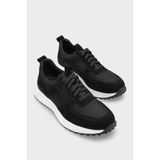 Capone Outfitters Rollo Hakiki Deri Süet Erkek Günlük Şık Spor Ayakkabı Sneaker - Siyah