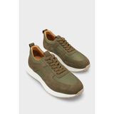 Capone Outfitters Rollo Hakiki Deri Süet Erkek Günlük Şık Spor Ayakkabı Sneaker - Yeşil