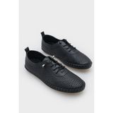 Capone Outfitters Rubia Hakiki Deri Soft Konfor Tabanlı Kadın Sneaker - Siyah