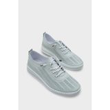 Capone Outfitters Torrie Hakiki Deri Soft Konfor Tabanlı Kadın Sneaker - Su Yeşili