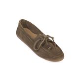 Capone Outfitters Vicki Hakiki Deri Süet Bağcıklı Boncuklu Konfor Kadın Loafer Tekne Ayakkabısı