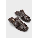 Capone Outfitters Willa Gladyatör Kadın Sabo Terlik - Kahve