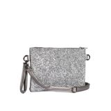 Capone Paris Kadın Clutch Çanta Siyah Platin