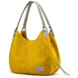 Cappadocia Vintage 3286 Lonia Kadın Kanvas Günlük Omuz Çantası Çok Bölmeli Pamuklu El Tote Hobo Çantası (Hardal)