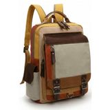 Cappadocia Vintage 4012 Krem Karamel Günlük Postacı Küçük Sırt Çapraz Omuz Askılı 14 inç Laptop Pamuk Gabardin Çantası
