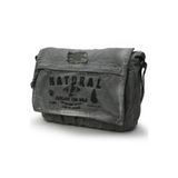 Cappadocia Vintage 4028 Salaş Omuz Çantası Pamuk Kanvas Postacı 15.6 Laptop Okul Seyahat Günlük Vintage Retro (Gri)