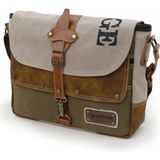Cappadocia Vintage 4046 Antiochia Omuz Postacı | Suya Dayanıklı Mumlu Kanvas Laptop Seyahat Çantası, 14 Inç Laptop Bölmeli, Şık ve Fonksiyonel Tasarım - Bej - Taba - Açık Kahverengi