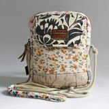 Cappadocia Vintage Kadın Çiçek Desenli Omuz Çantası 20 x 15 x 6,5 cm Bohem Tarz Mini El Çantası Telefon Çantası Günlük Kullanım